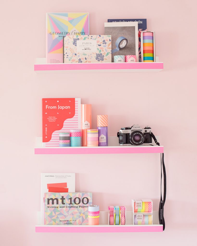 mt washi tape creative studio with colours and japanese books